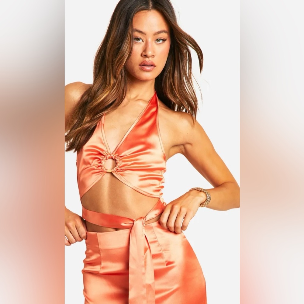 Tall Satin Cut Out Maxi Dress